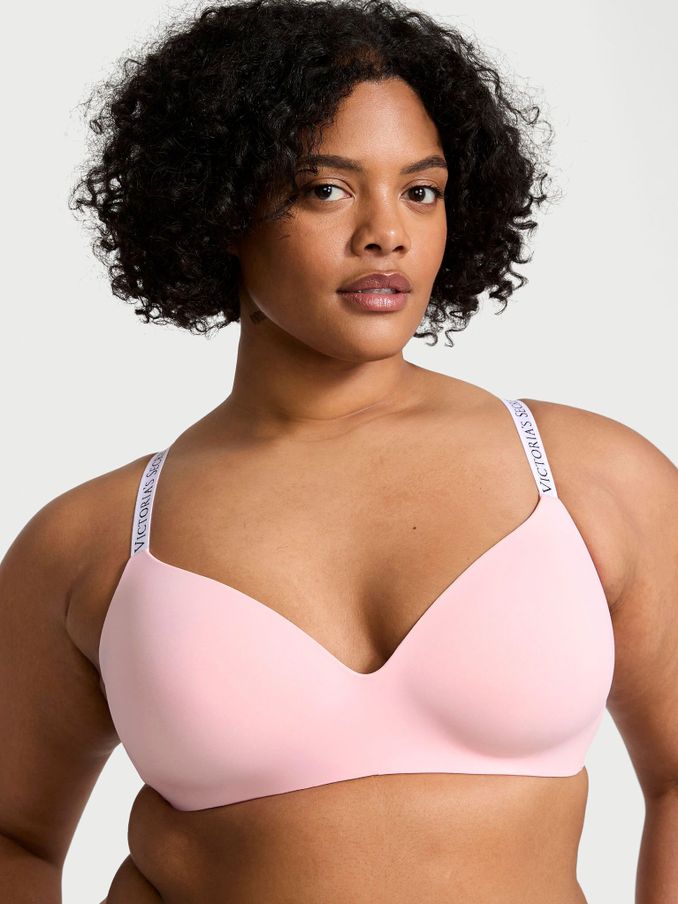 Pretty Blossom Pink Logo Non Wired Lightly Lined Bra (Q98001) | €40