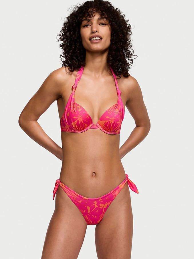 Pink Shells Tie Side High Leg Swim Bikini Bottom (Q98054) | €13