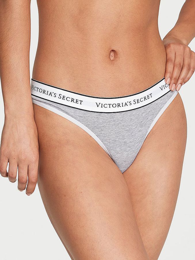 Grey Heather Thong Knickers (Q98061) | €10.50