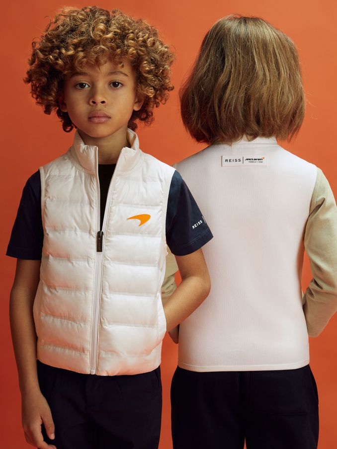 13-14 yrs McLaren F1 Hybrid Quilt and Knit Gilet in White (Q98713) | CHF 43