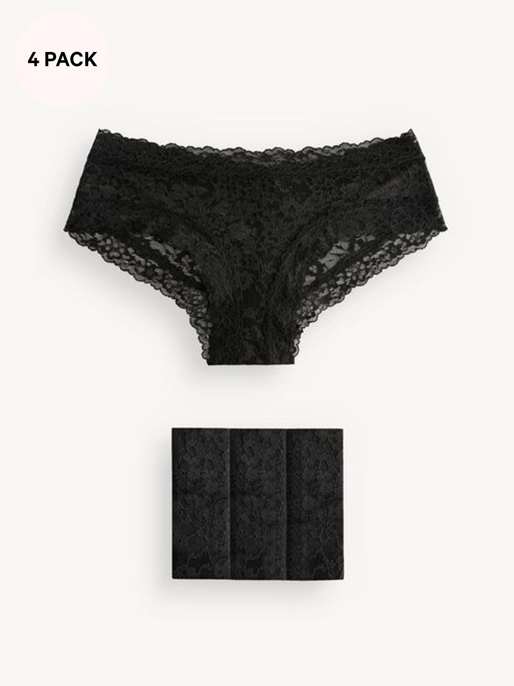 Black Cheeky 4 Pack Knickers (Q99594) | €22.50