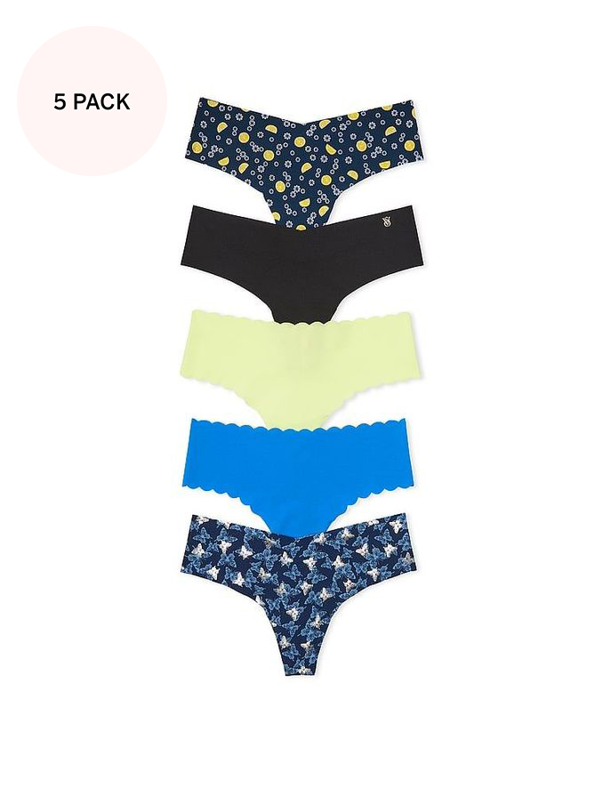 Blue/Black/Green Thong 5 Pack Knickers (Q99635) | €31