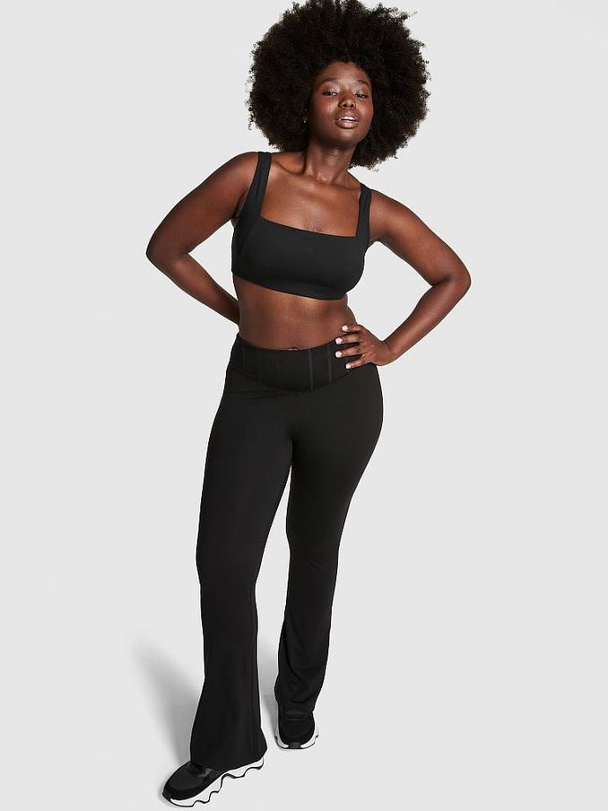 Pure Black Ultimate Sport Corset Flare Legging (Q99648) | €25
