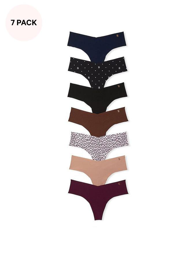 Blue/Black/Nude/Red Thong 7 Pack Knickers (Q99724) | €40