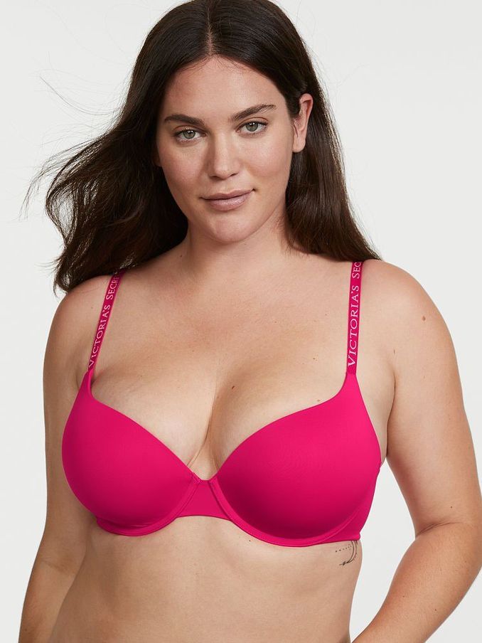 Love Letter Red Smooth Logo Strap Full Cup Push Up T-Shirt Bra (R37347) | €11