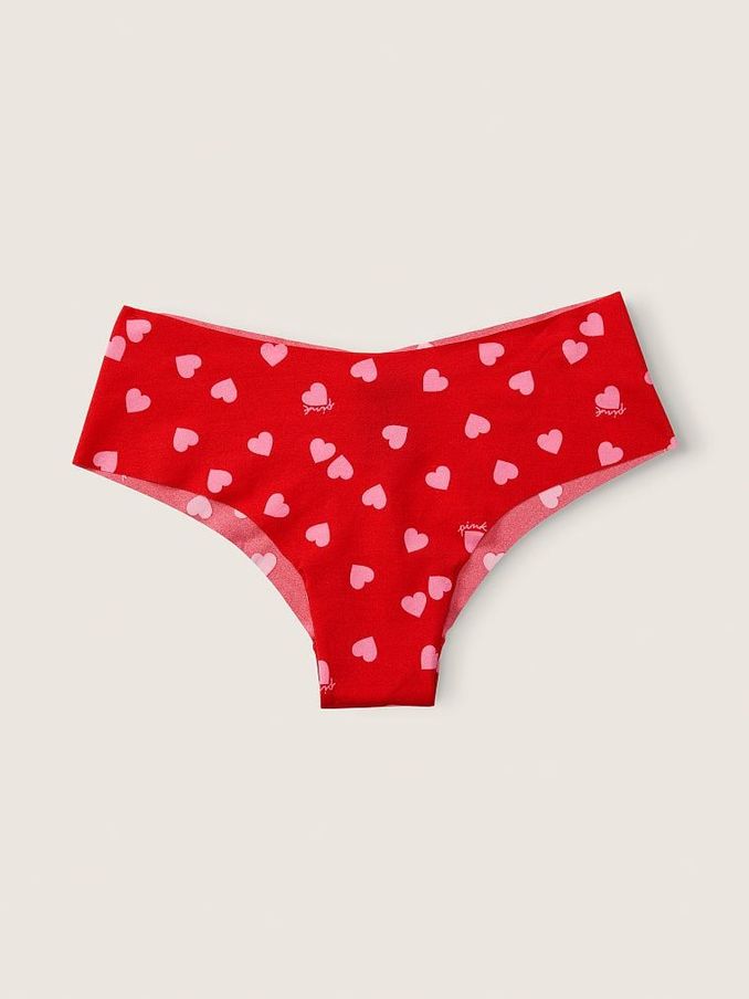 Red Pepper Hearts Red No Show Cheeky Knickers (R48601) | €4