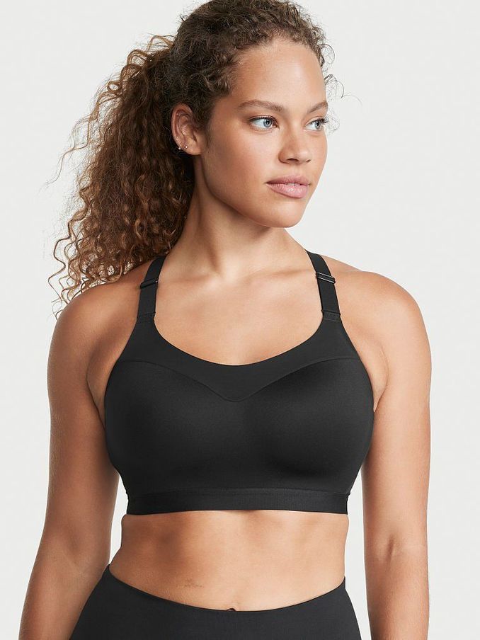 Black Smooth Lightly Lined High Impact Sports Bra (R54789) | €25