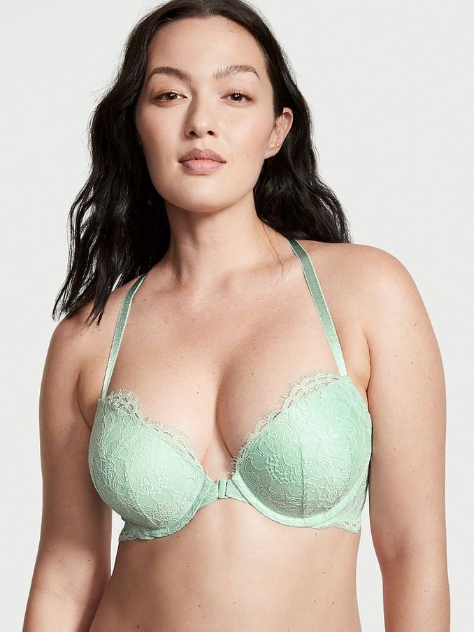 Mint Haze Front Close Shine Strap Push Up Bra (R54811) | €29