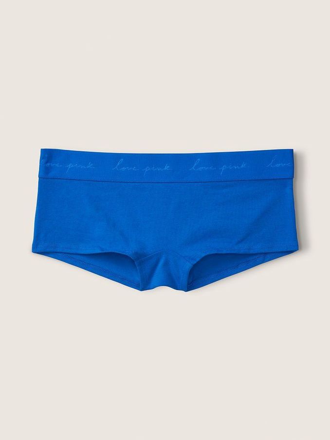 Blue Cotton Logo Short Knickers (R65599) | €4