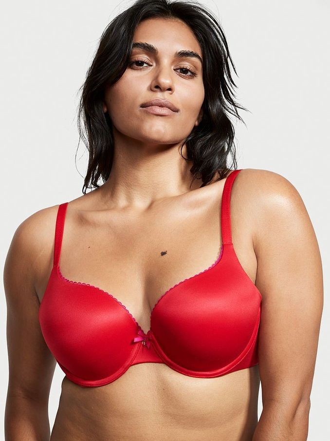 Lipstick Red Smooth Full Cup Push Up Bra (R65638) | €17