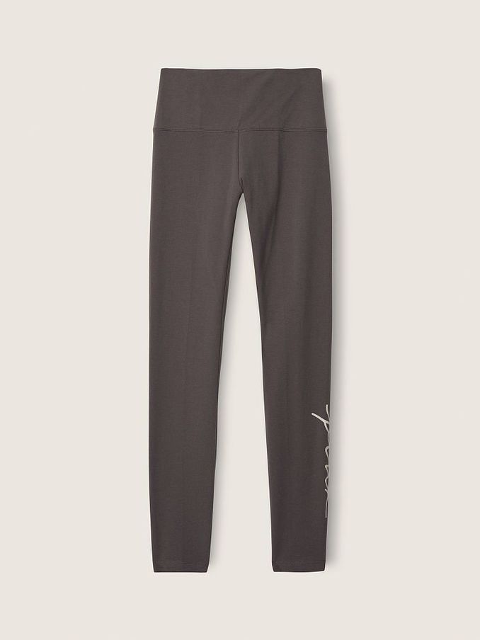 Grey Cotton High Waist Full Length Legging (R72890) | €8