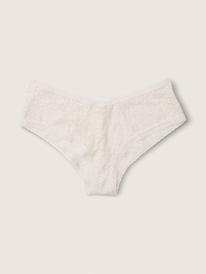 Coconut White Lace Logo Cheeky Knickers (R73034) | €4