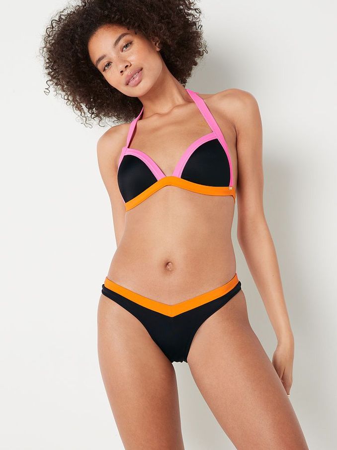 Radiant Rose Pink Colour Block Cheeky Bikini Bottom (R74627) | €13