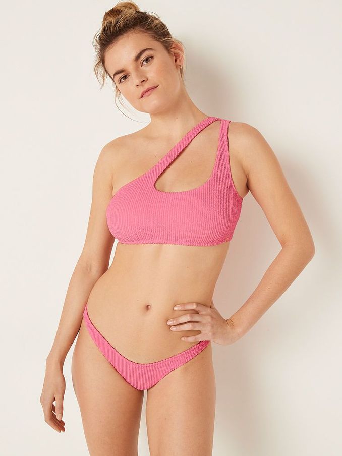Pink Crinkle One Shoulder Bikini Top (R74979) | €22