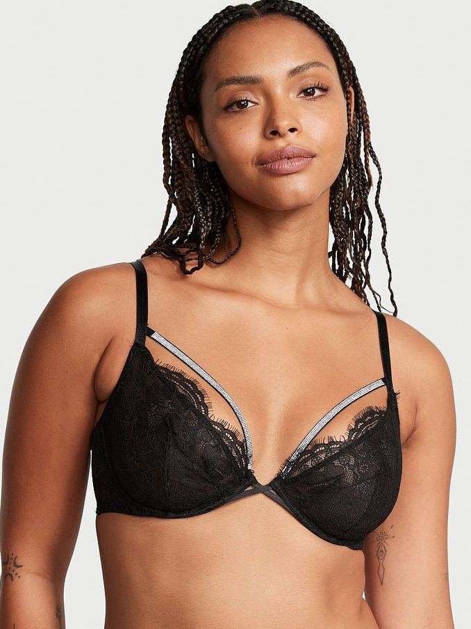 Black Shine Lowcut Demi Bra (R83634) | €26
