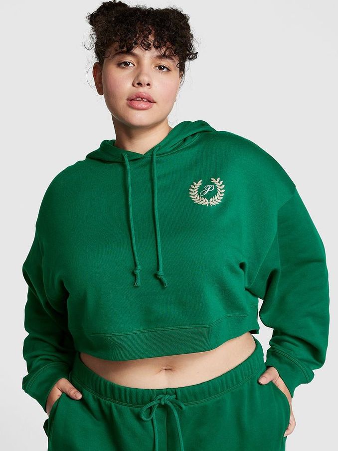 Garnet Green Fleece Cropped Hoodie (R83646) | €18