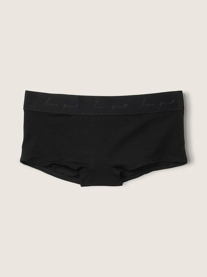 Black Cotton Logo Short Knickers (R92590) | €4