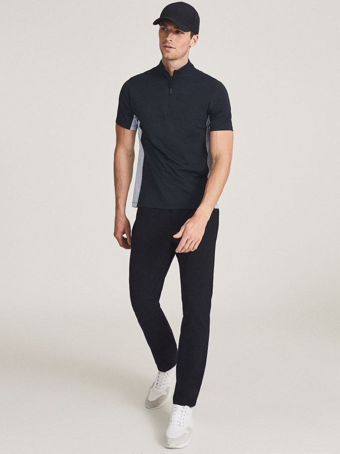 Golf Funnel Zip Neck Top in Navy (T42656) | €33