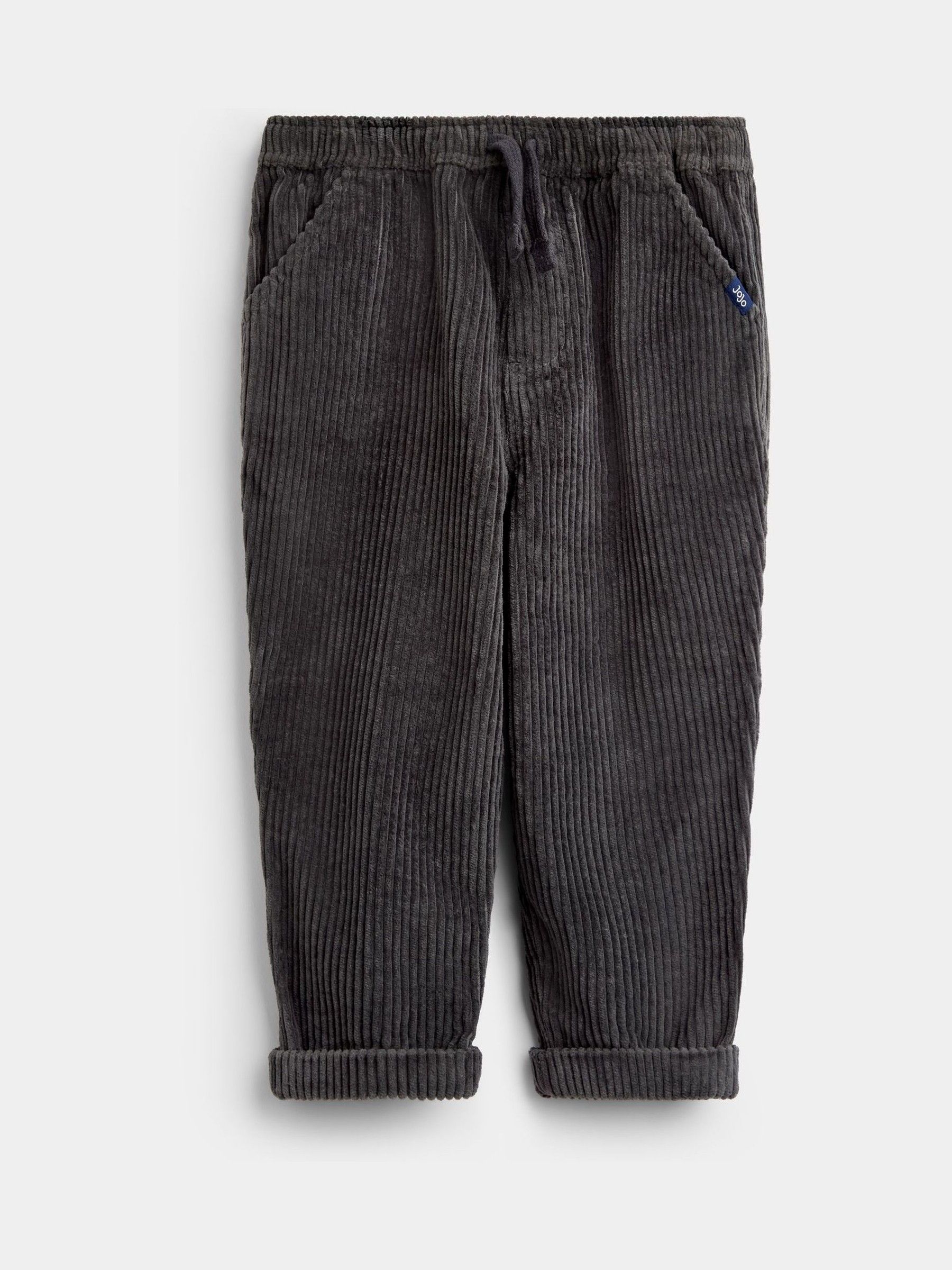 Charcoal Grey - Cord Pull-up Trousers