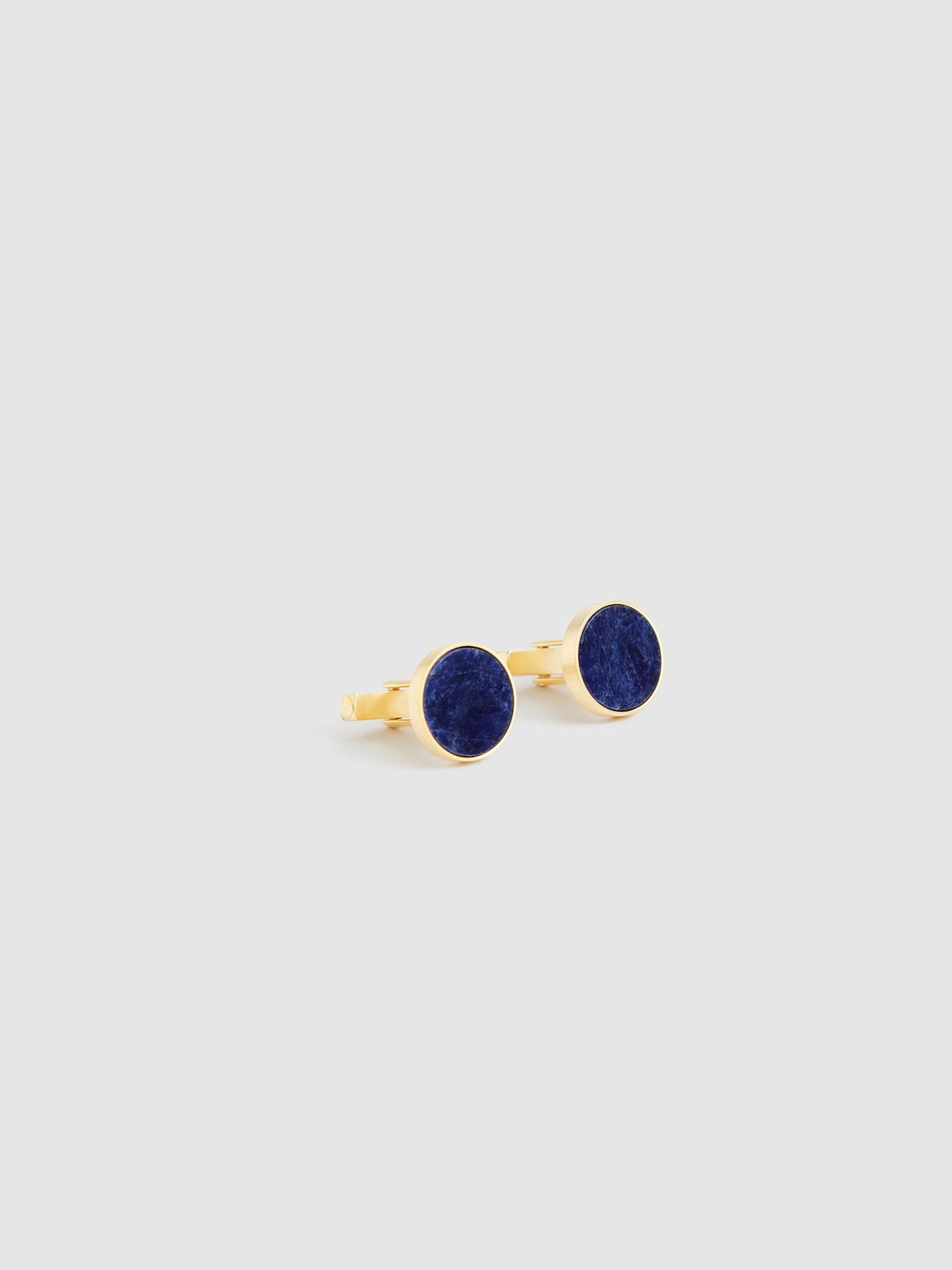 Stone Insert Cufflinks in Gold (T44747) | €29