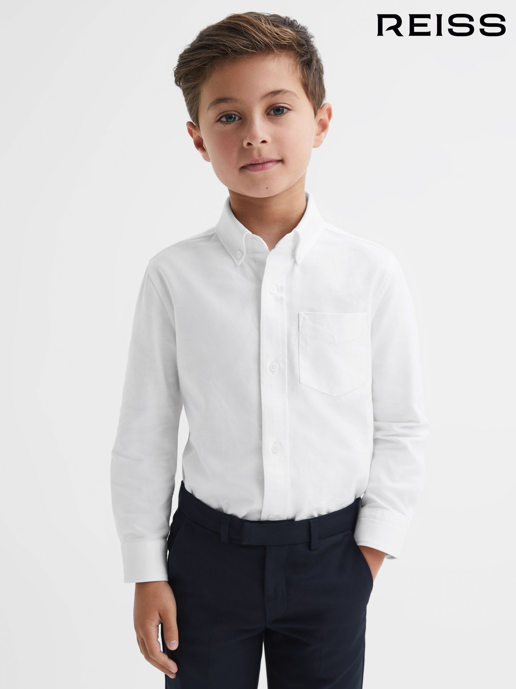 4-9 yrs Button Down Oxford Shirt in White (T44813) | €40