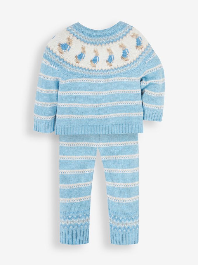 Blue Baby Peter Rabbit Fair Isle Pattern Knit Set (T51049) | $29