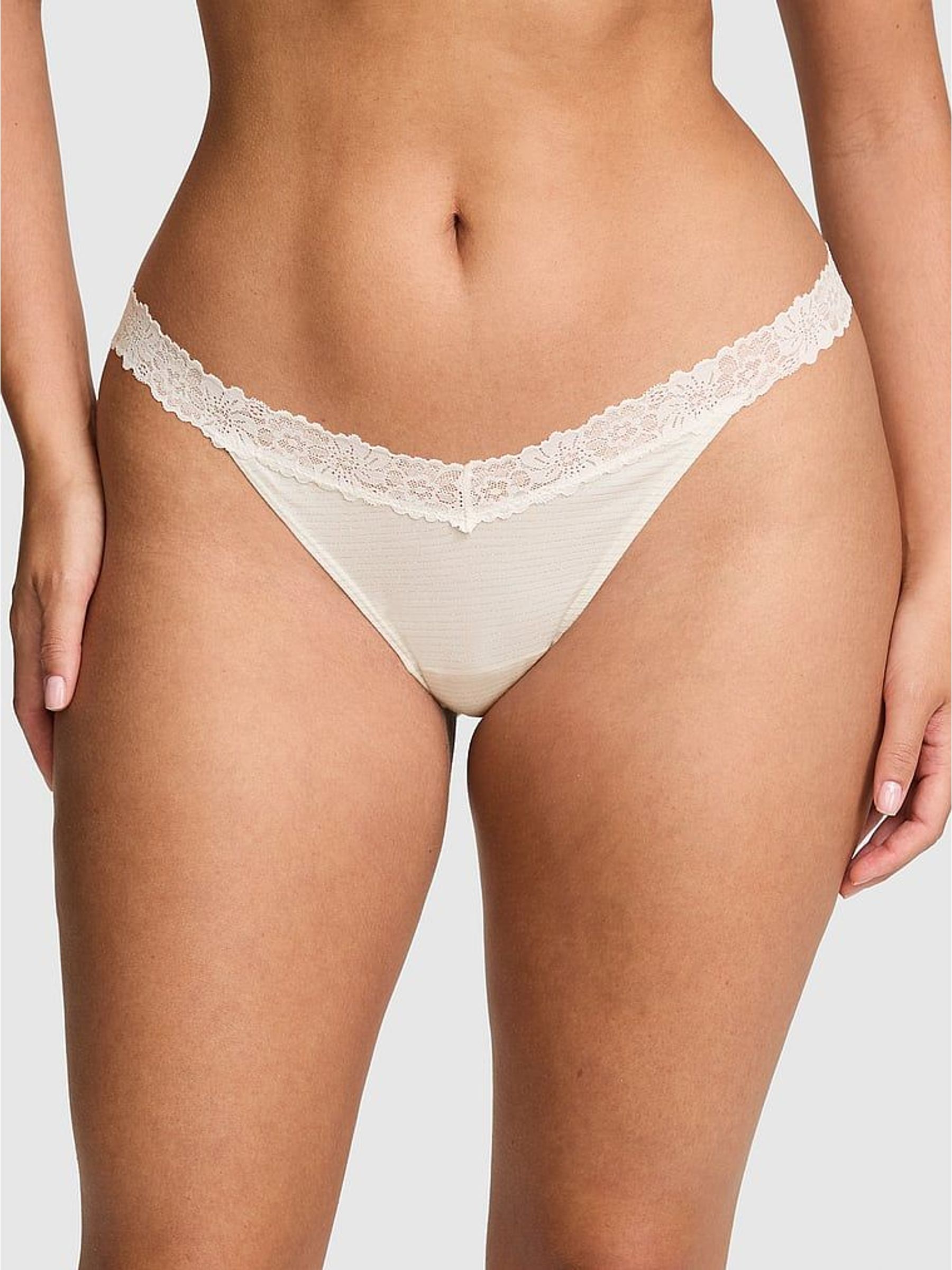 Cosy White Shine - Boyshort Cotton Heather Lace Trim Knickers