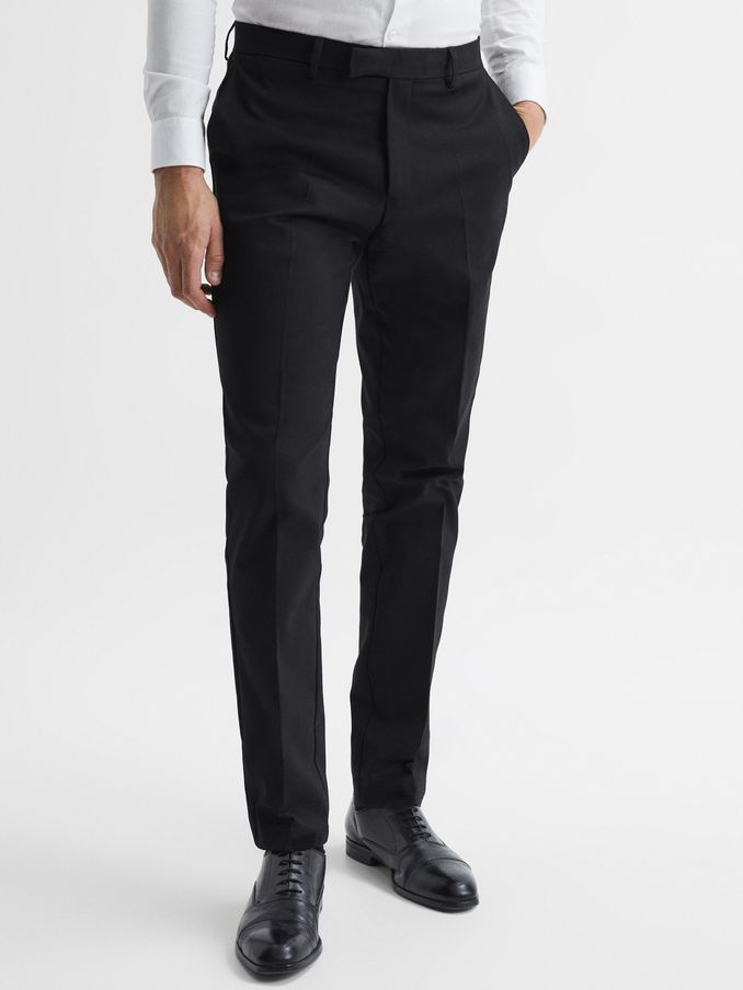 Regular Fit Chinos in Black (U00955) | US$38