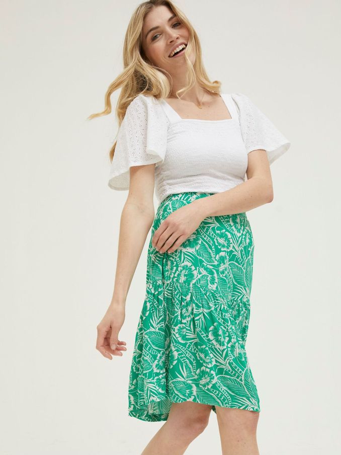 Green Remy Tropical Leaf Skirt (U04399) | €31