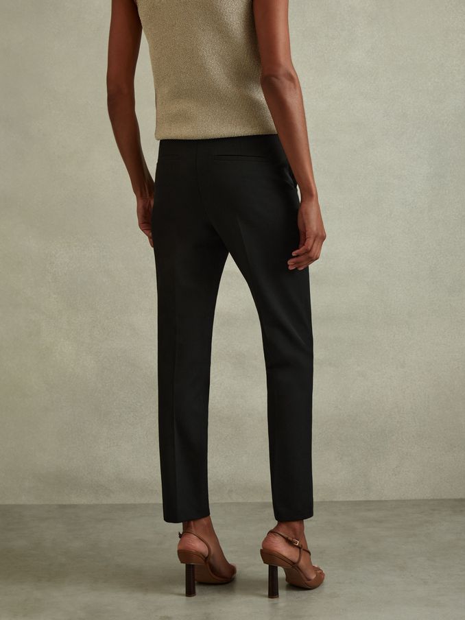Petite Slim Fit Tailored Trousers in Black (U36276) | US$80