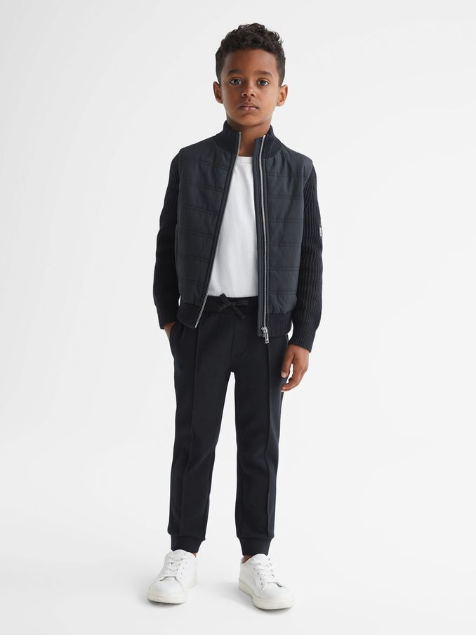 3-9 yrs Hybrid Zip Through Quilted Jacket in Navy (U70205) | US$95