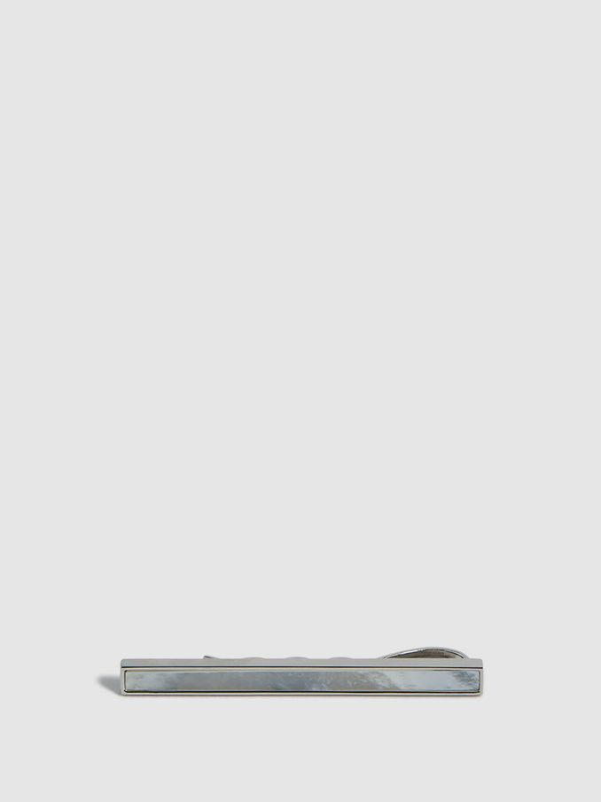 Stone Insert Tie Bar in Silver (U70207) | €85