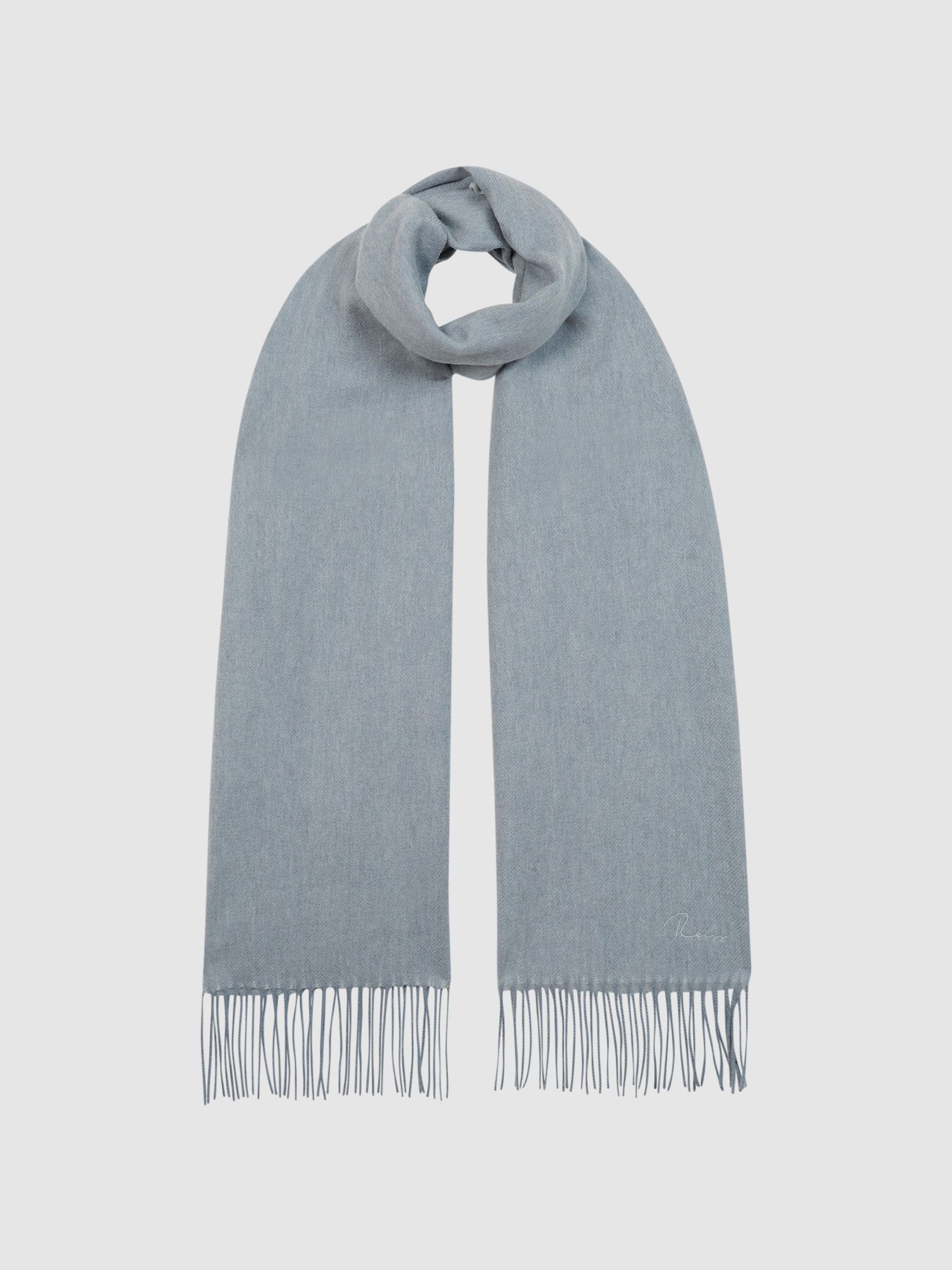 Cashmere Blend Scarf in Airforce Blue (U76814) | US$64