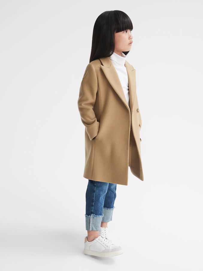9-12 yrs Mid Length Coat in Camel (U77086) | €145