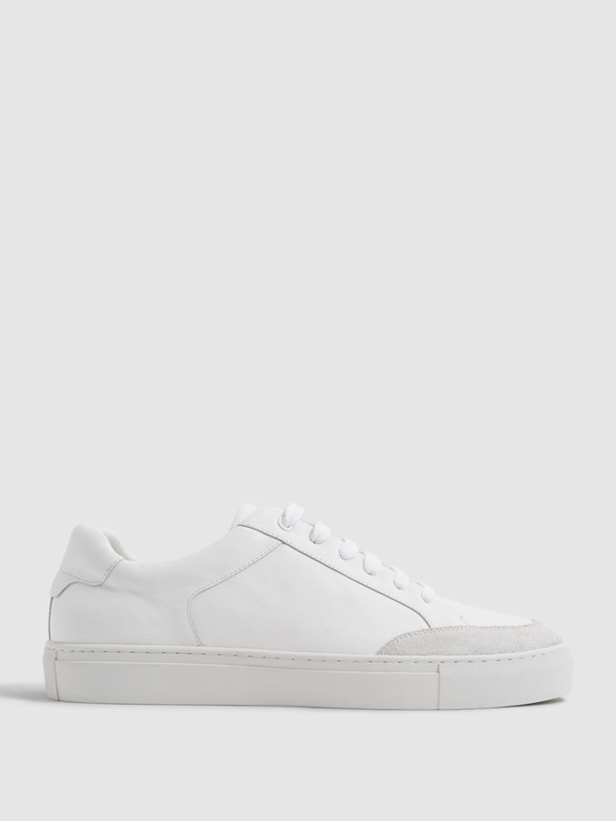 Leather Trainers in White (U99269) | 233 SAR