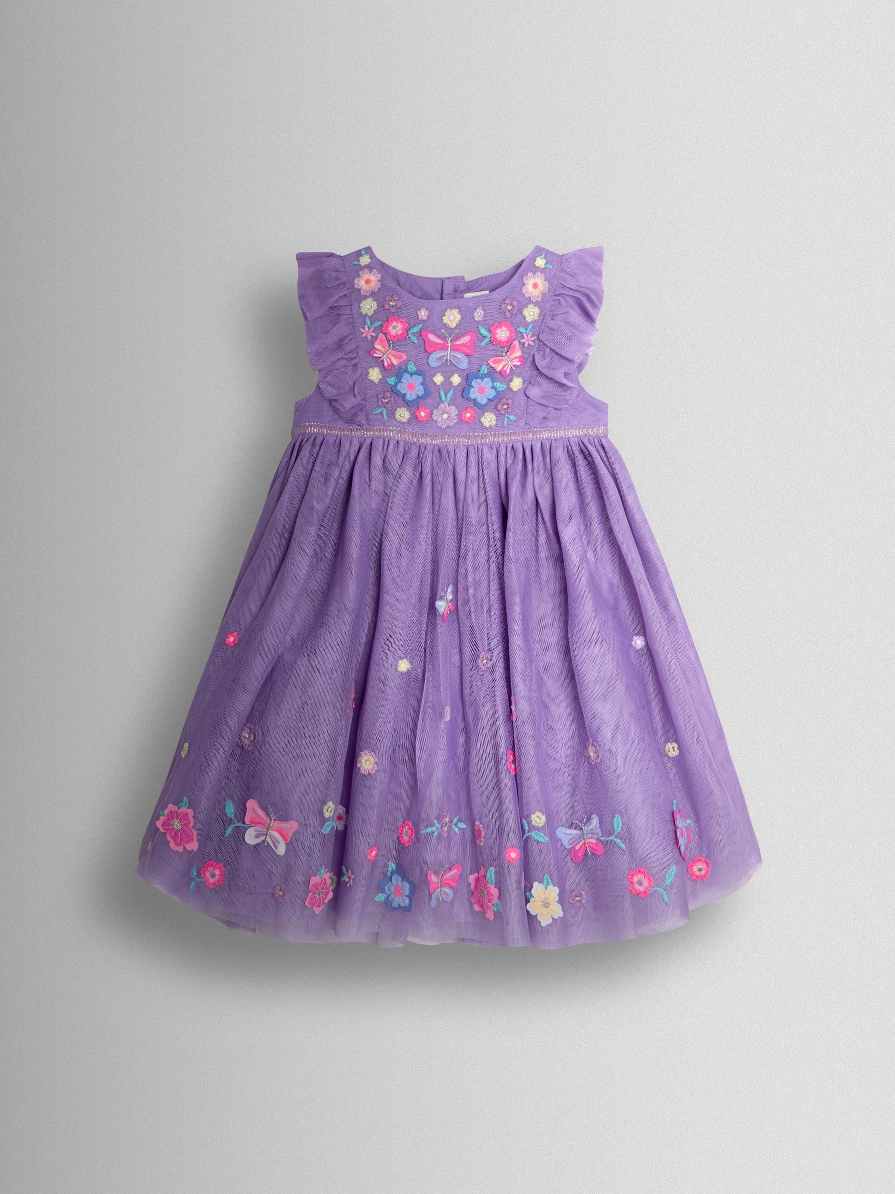 Lilac Ruffle Tulle Appliqué Party Dress (V00493) | $58 - $69