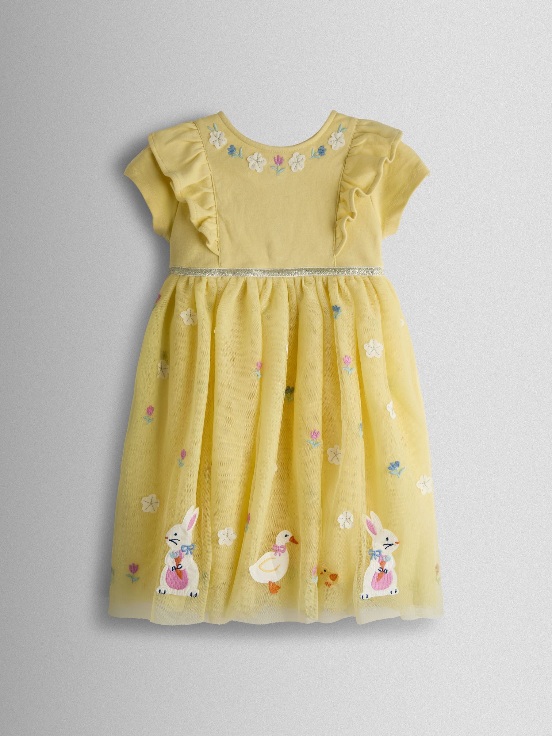 Mid Yellow Easter Appliqué Tulle Party Dress (V00500) | $55 - $65