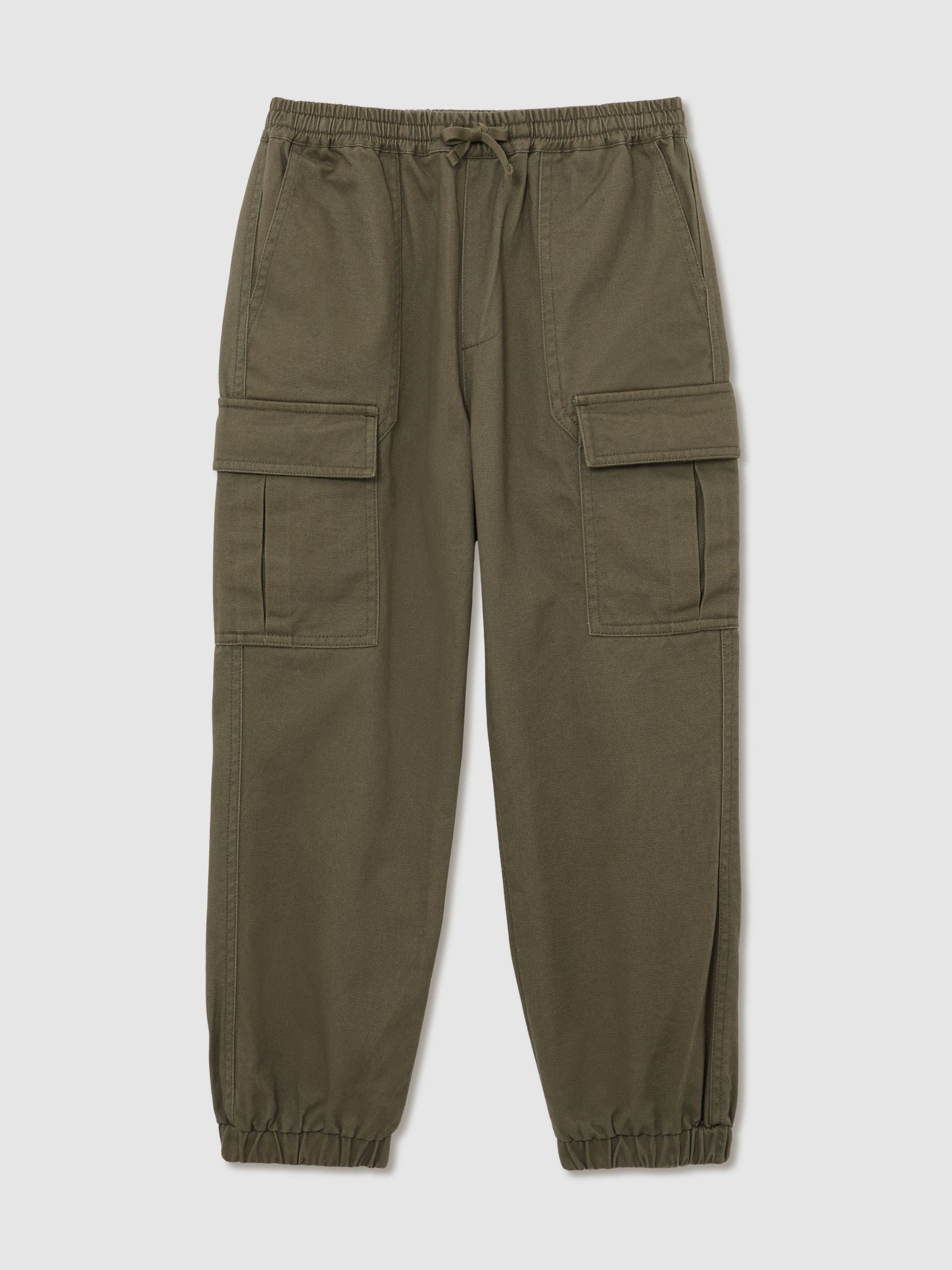 13-14 yrs Cotton Cuffed Cargo Trousers in Khaki (V04101) | €60
