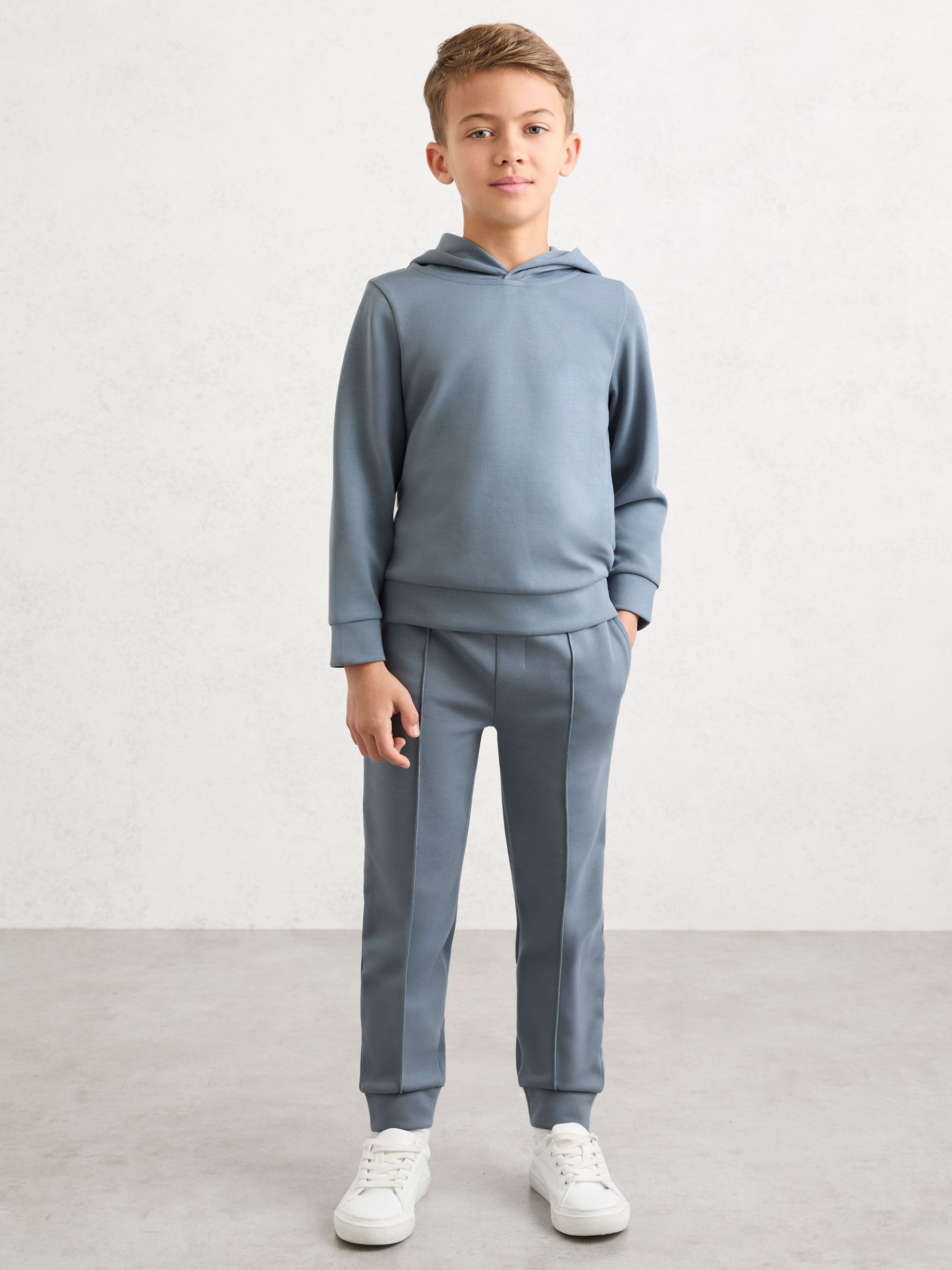 Interlock-Jersey Hoodie in Airforce Blue (V15973) | HK$500