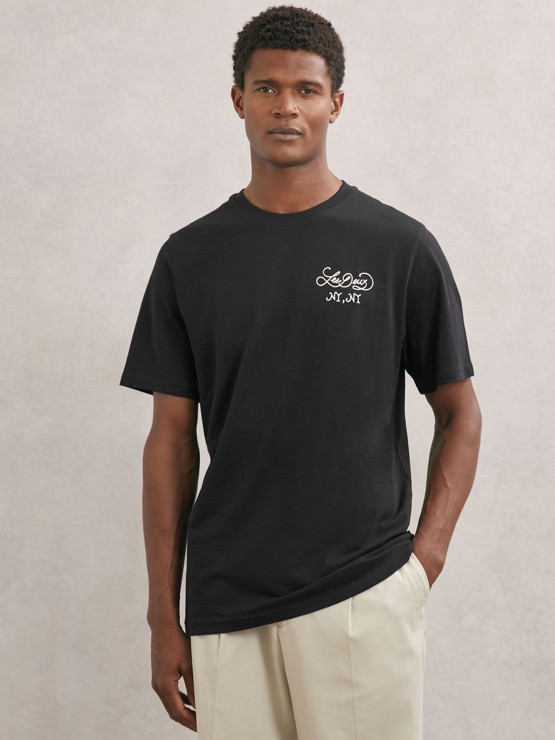 Les Deux Orchard T-Shirt in Black (V20379) | CHF 65