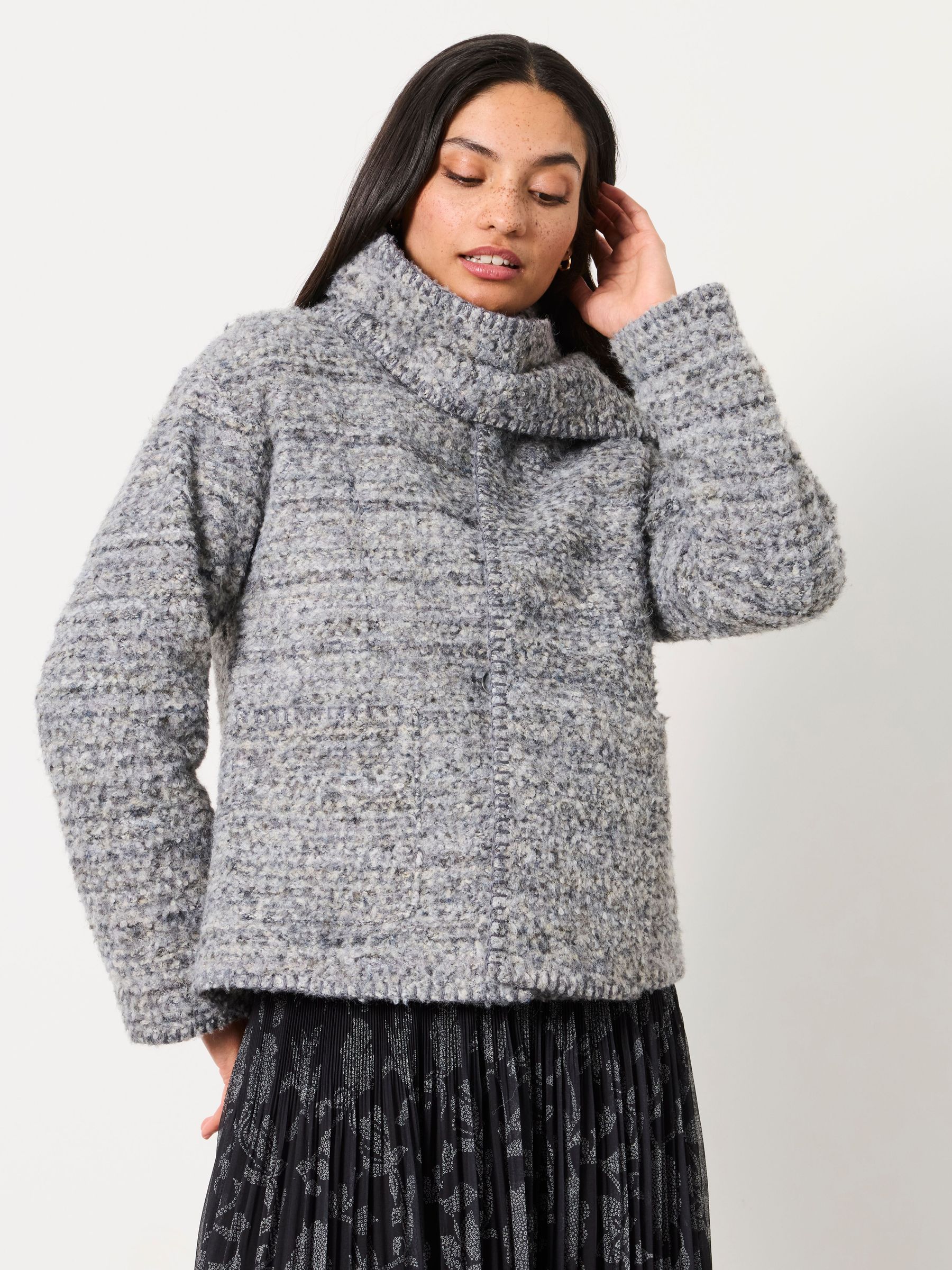 Grey - Boucle Short Jacket