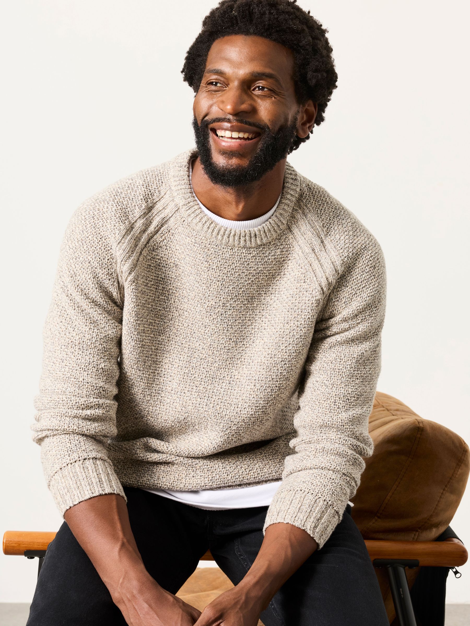 Grey - Regular Crew Neck Jumper
