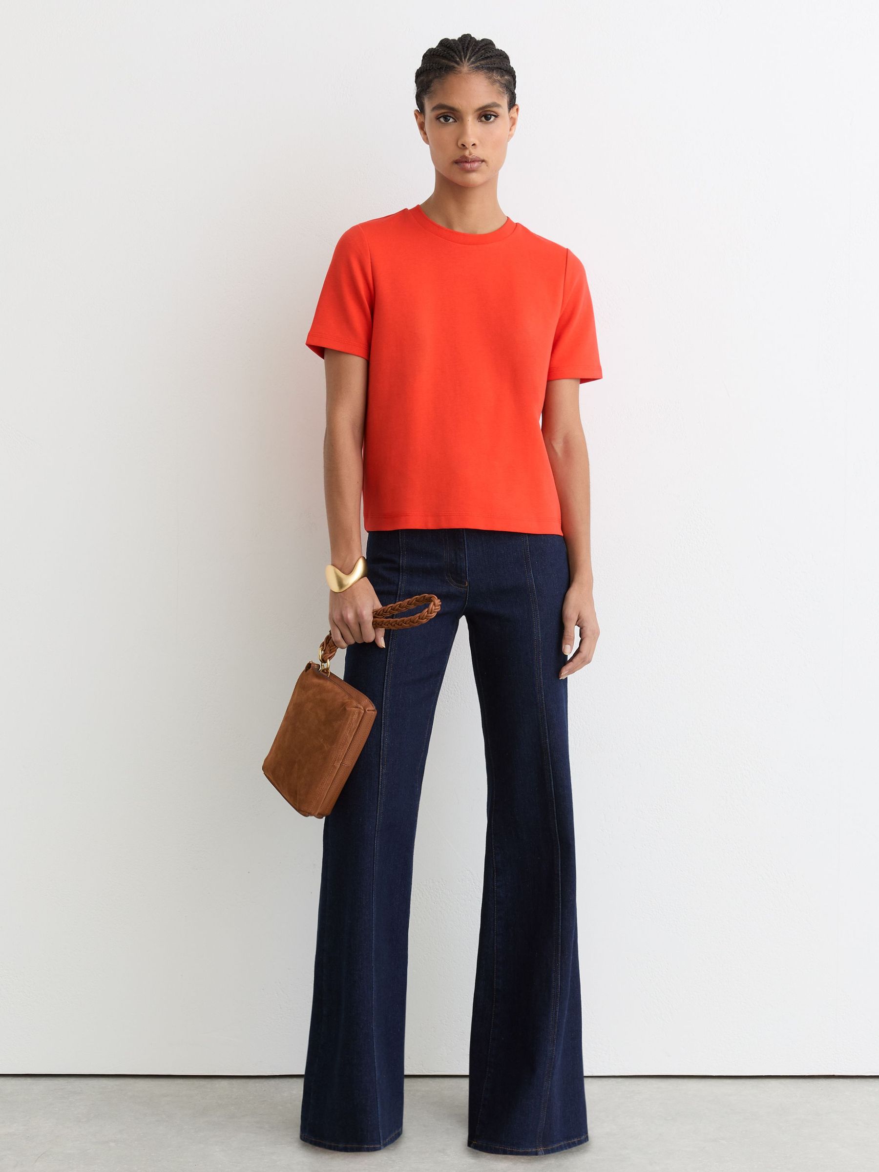 T-Shirt in Coral Red (V42715) | DKK410