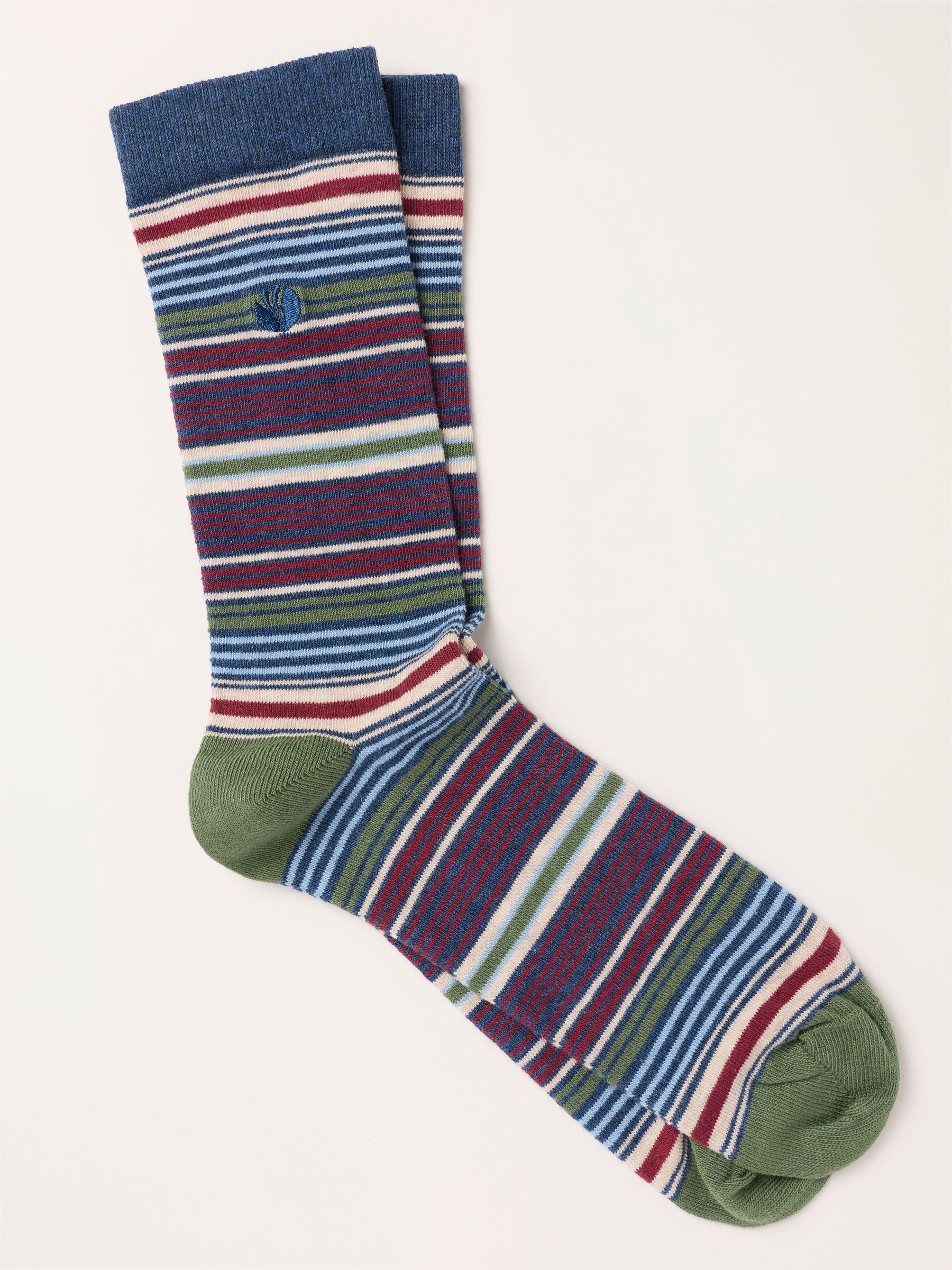 Navy - Regular Striped Socks