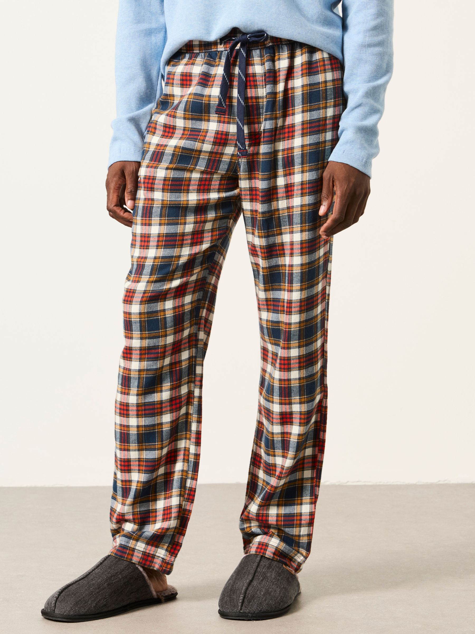 Orange - Regular Oxton Check Pyjama Bottom