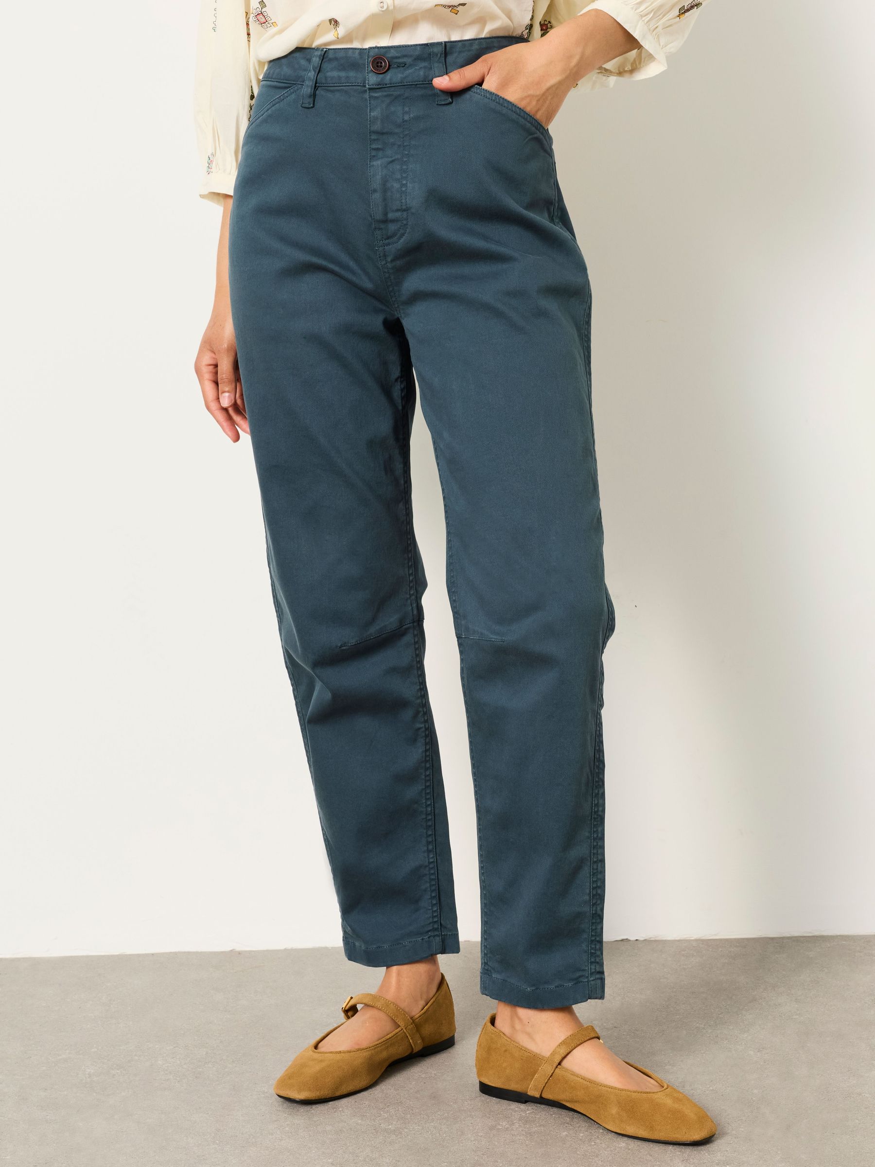 Teal Blue - Chino Tapered Trousers