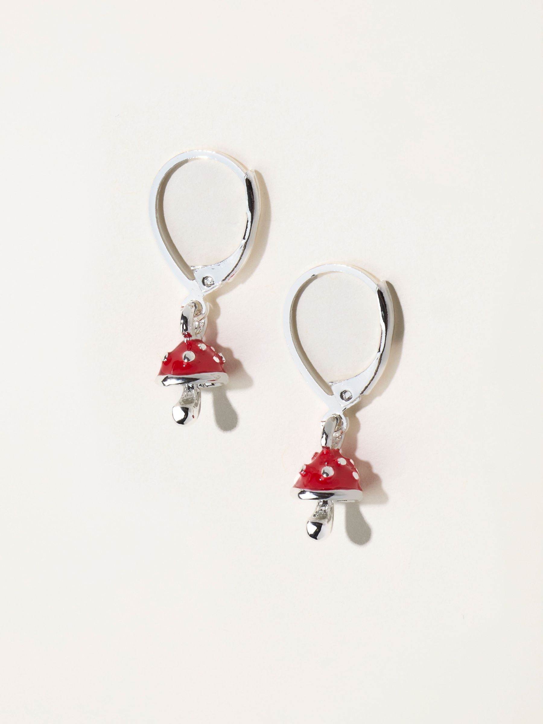 Red - Toadstool Drop Earrings