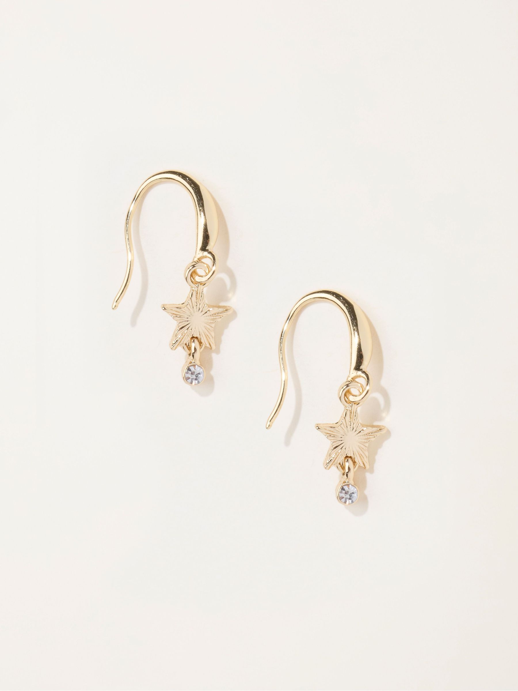 Gold Tone - Star Faux Earrings