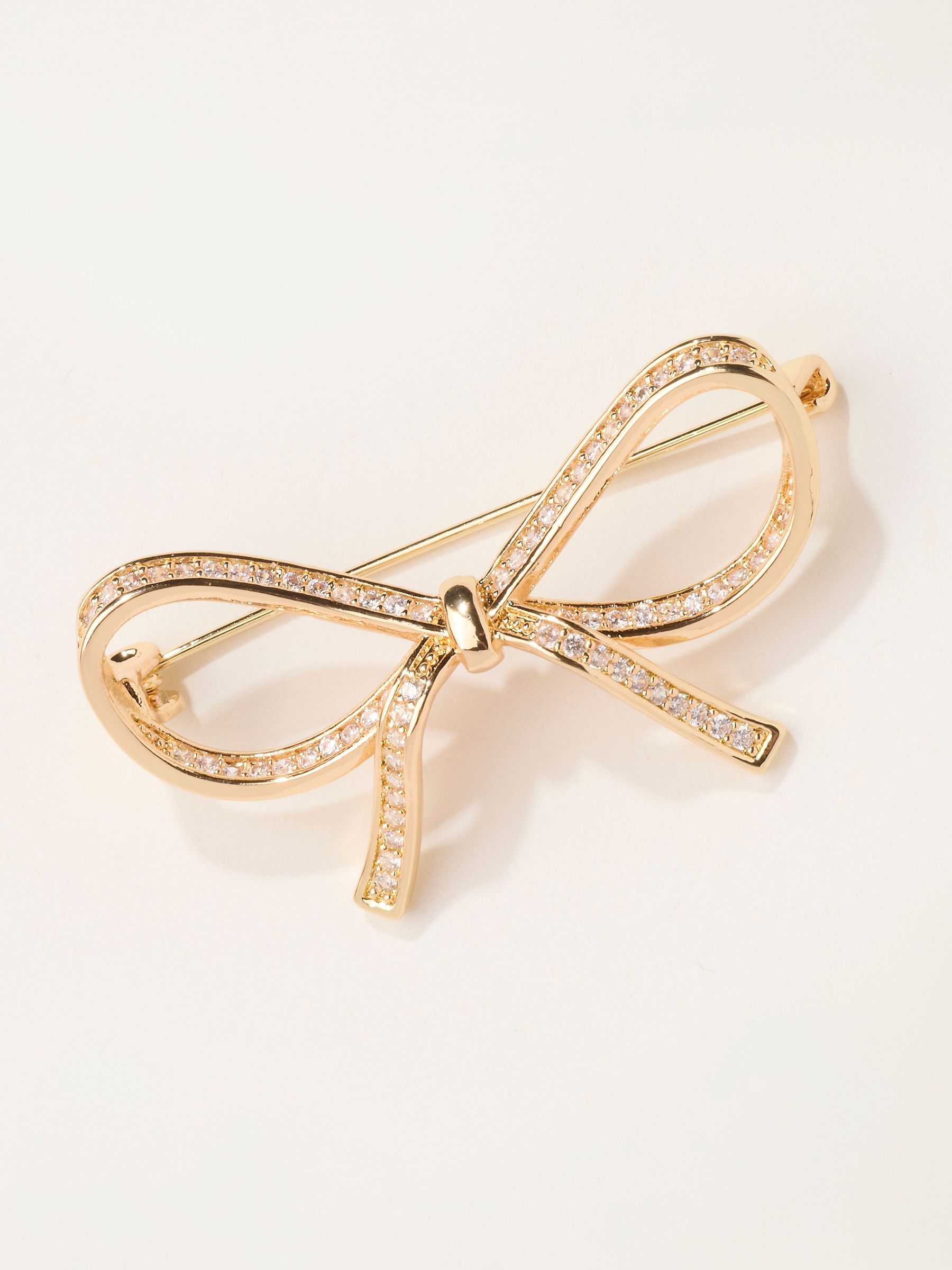 Gold Tone - Bow Brooch