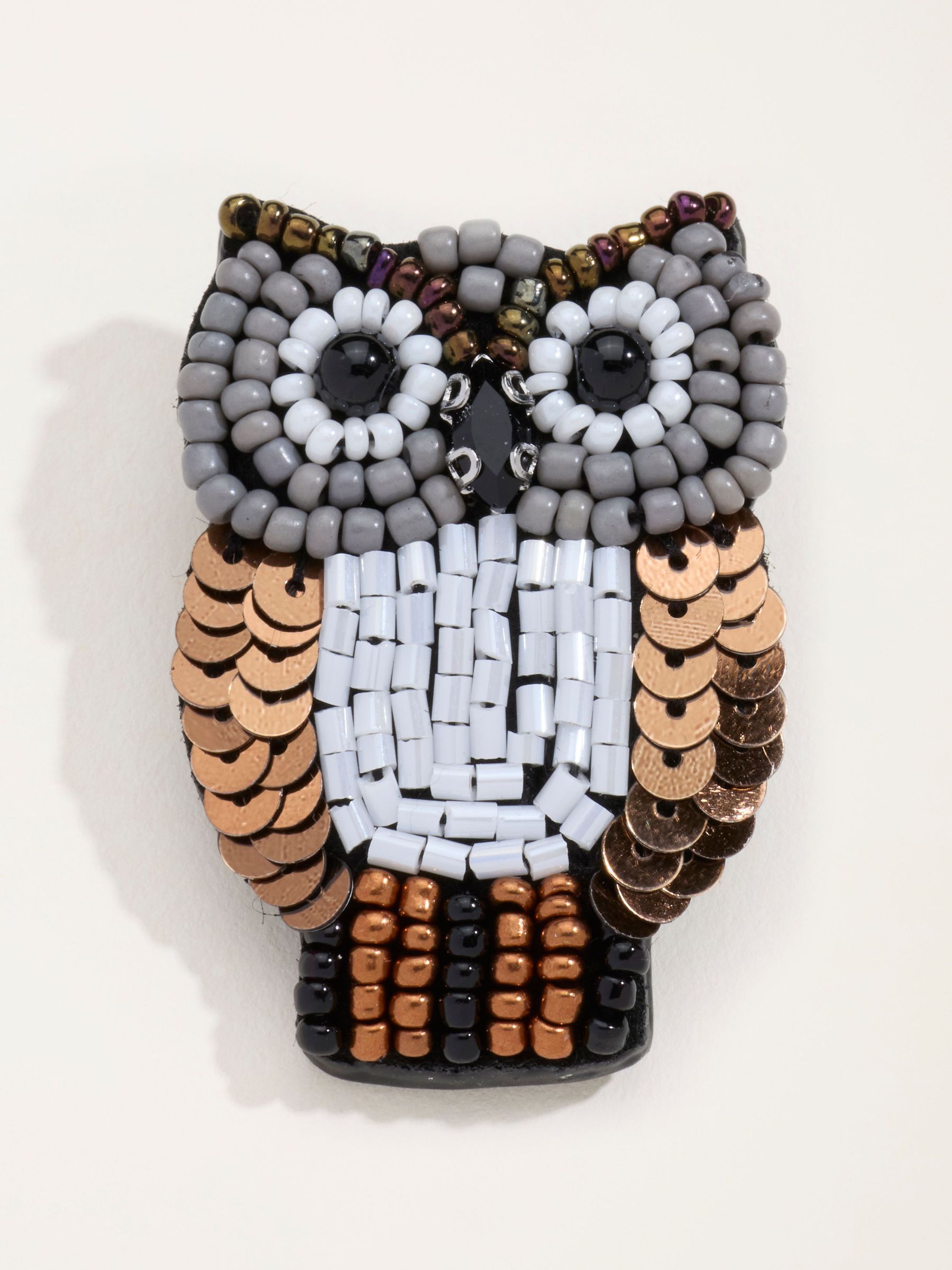 Brown - Owl Brooch